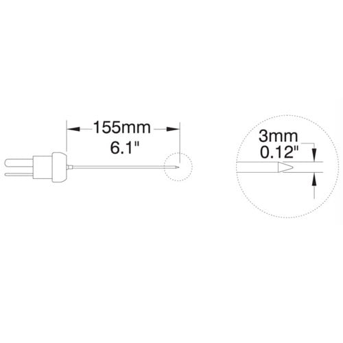 โพรบวัดอุณหภูมิ (Thermocouple Probe) รุ่น HI766PC (Penetration Probe)