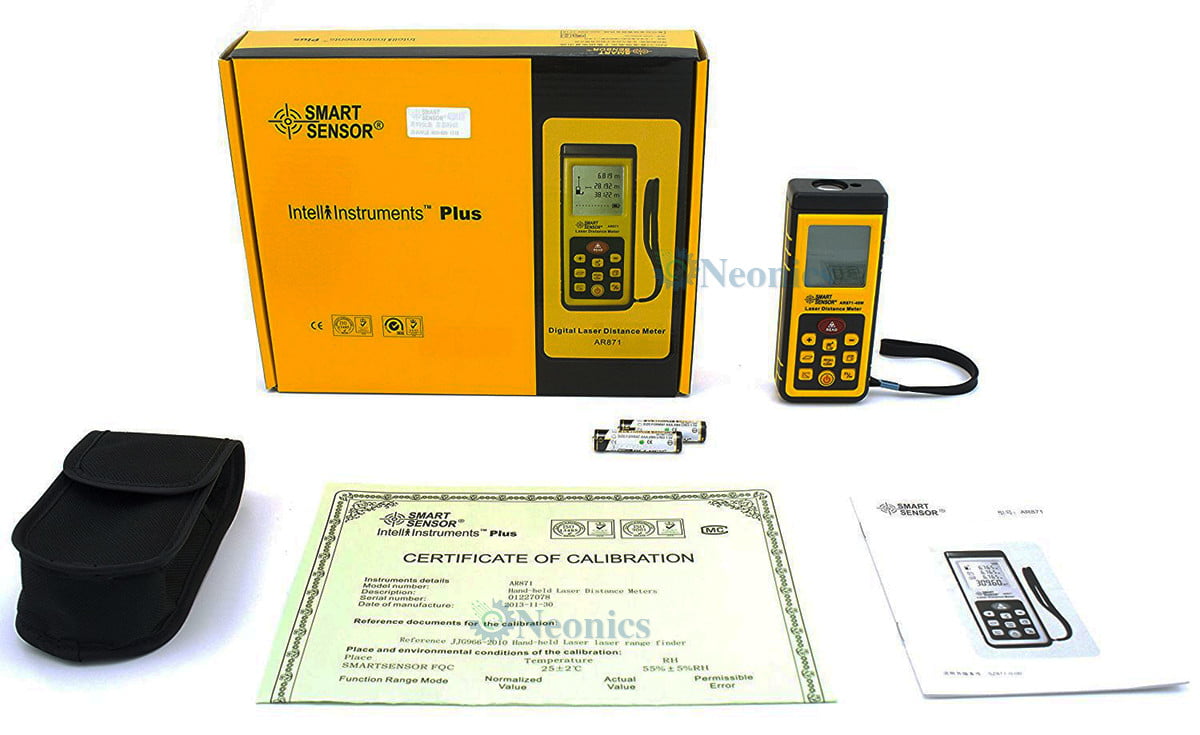 เครื่องวัดระยะเลเซอร์ Laser Distance Meter แบรนด์ SmartSensor รุ่น AS871