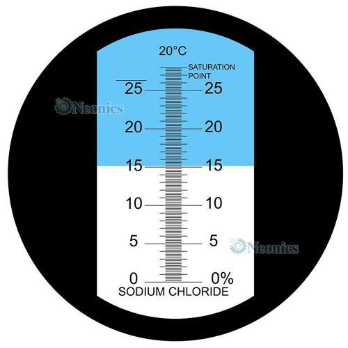 เครื่องวัดความเค็มแบบส่อง ( Salinity Refractometer) รุ่น HT212ATC ย่านการวัด 0-28%