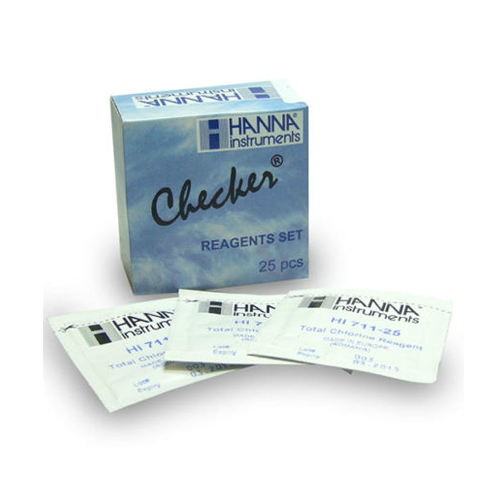 สารทำปฎิกิริยา (Reagents) HI711-25 สำหรับเครื่องวัดคลอรีน (Chlorine Meter) Hanna รุ่น HI 711