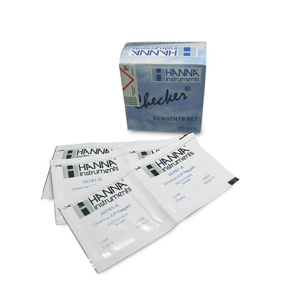 สารทำปฎิกิริยา (Reagents) HI761-25 สำหรับเครื่องวัดคลอรีน (Chlorine Meter) Hanna รุ่น HI 761
