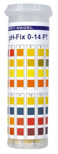 กระดาษลิตมัสวัดค่า pH ชนิด 4แถบวัดแบบ tube ย่าน 0-14pH แบรนด์ MN
