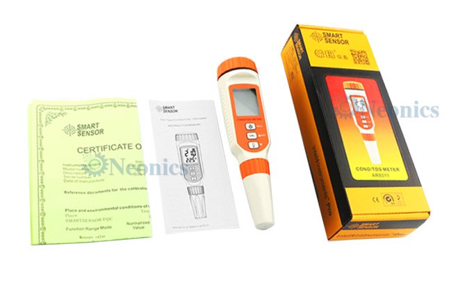 เครื่องวัดคุณภาพน้ำ EC TDS Meter แบรนด์ SmartSensor รุ่น AR8011