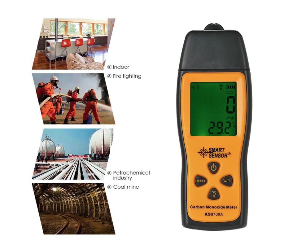 เครื่องตรวจวัดคาร์บอนมอนอกไซด์ Carbon Monoxide Meter รุ่น AS8700A