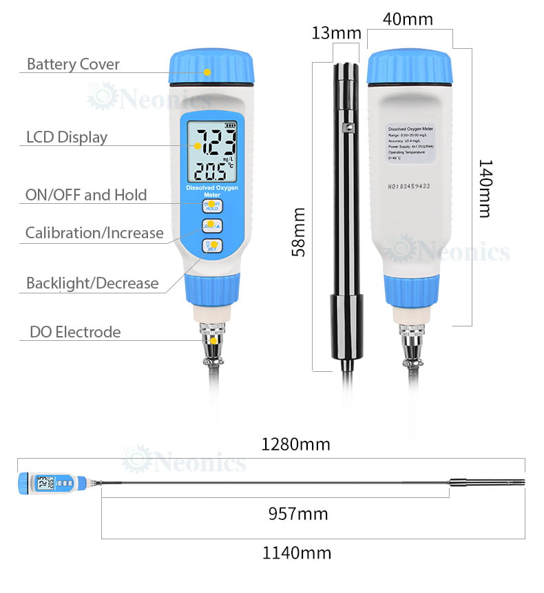 DO Meter เครื่องวัดปริมาณออกซิเจนในน้ำ SmartSensor รุ่น AR8010