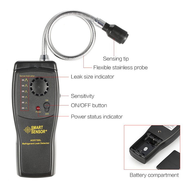 เครื่องวัดสารทำความเย็น ตรวจวัดน้ำยาแอร์รั่ว Refrigerant Leakage Detector รุ่น AS5750L
