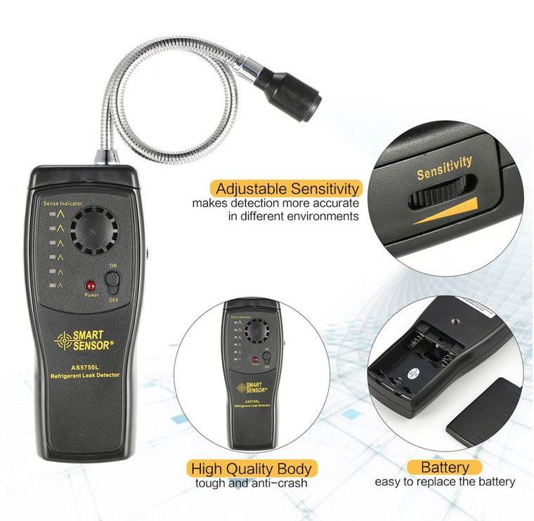 เครื่องวัดสารทำความเย็น ตรวจวัดน้ำยาแอร์รั่ว Refrigerant Leakage Detector รุ่น AS5750L