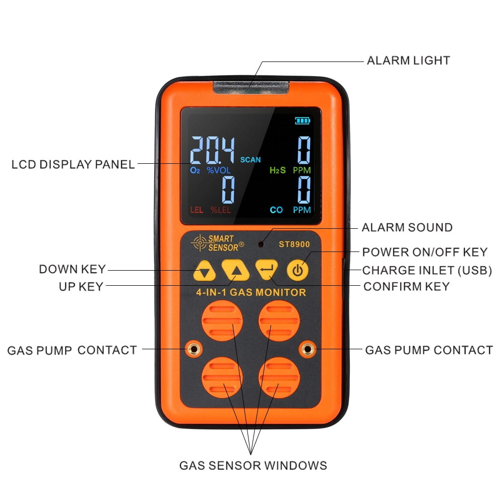 เครื่องวัดแก๊ส Multi Gas Detector รุ่น ST8900